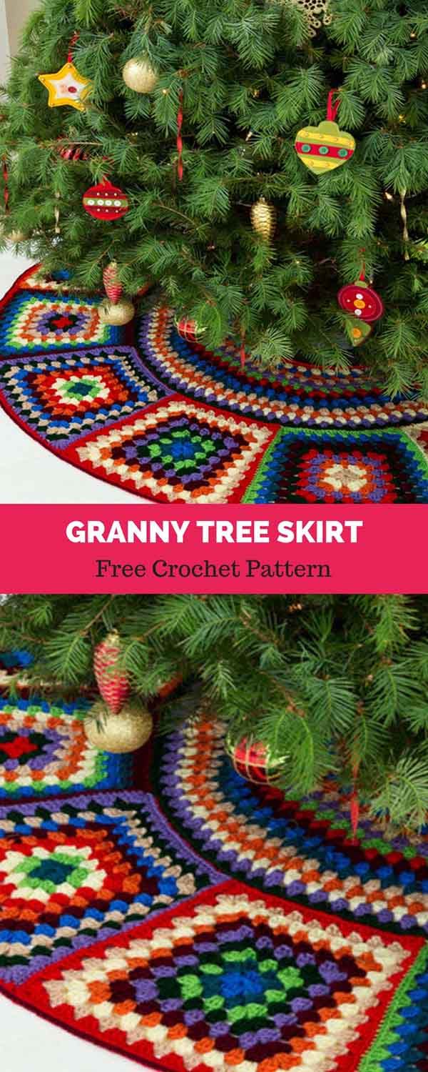 Crochet Tree Skirt Pattern Granny Tree Skirt Free Crochet Pattern Daily Crochet Patterns