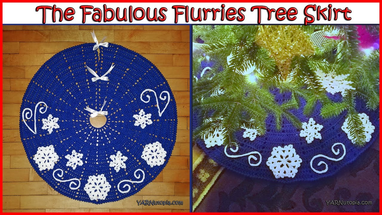 Crochet Tree Skirt Pattern How To Crochet The Fabulous Flurries Tree Skirt Youtube