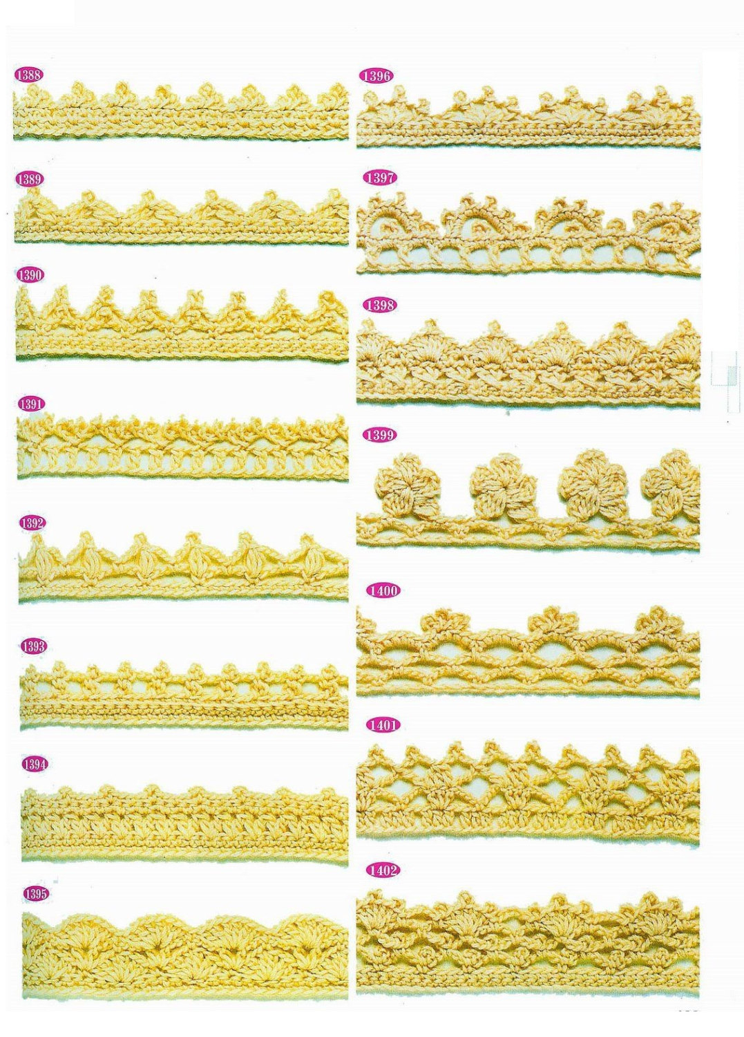 Crochet Trim Patterns Crochet Trim Patterns 15 Pieces Lace Edge Immediate Download Etsy