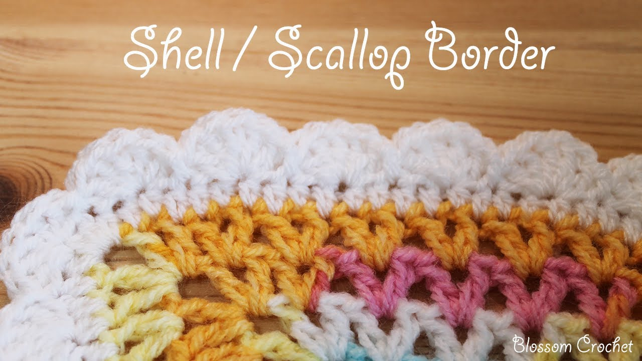 Crochet Trim Patterns Easy Crochet Shell Scallop Border Youtube