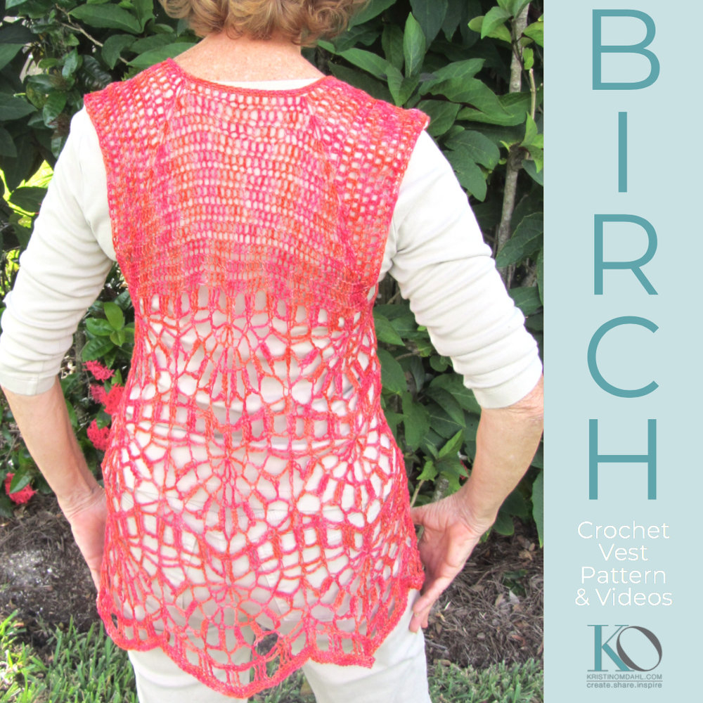 Crochet Vest Pattern Birch Vest Crochet Pattern Printed Version Kristin Omdahl