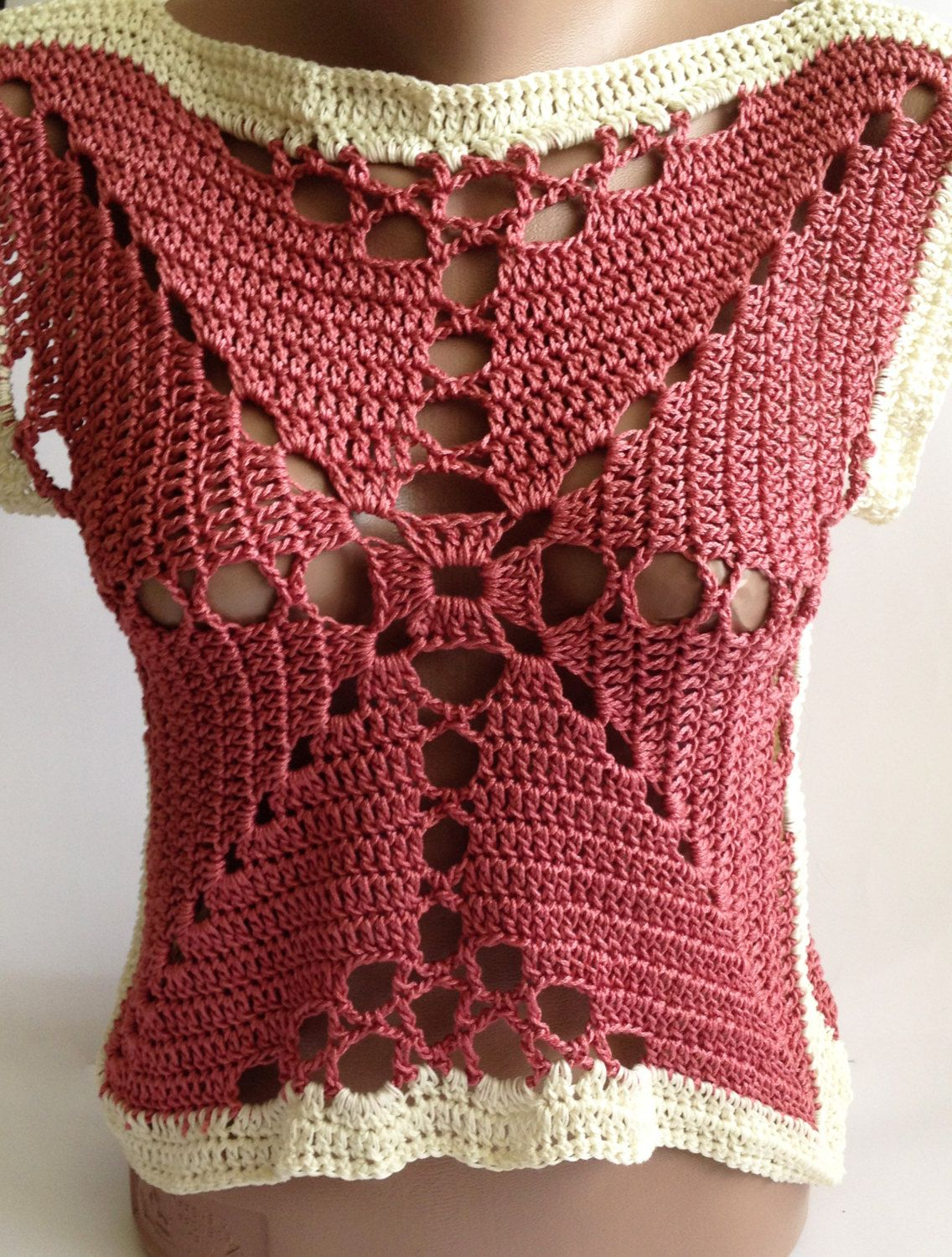 Crochet Vest Top Pattern Crochet Lace Vest Crochet Crop Top Boho Crochet Elenavorobey