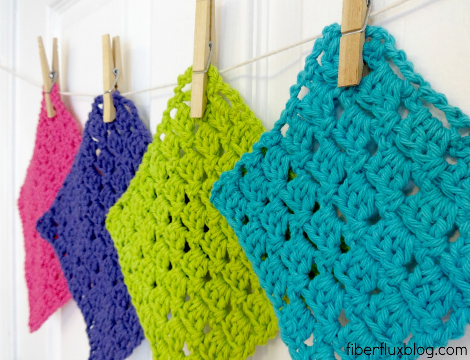 Crochet Washcloth Pattern Free Fiber Flux Free Crochet Patternsparkling Clean Dishcloths