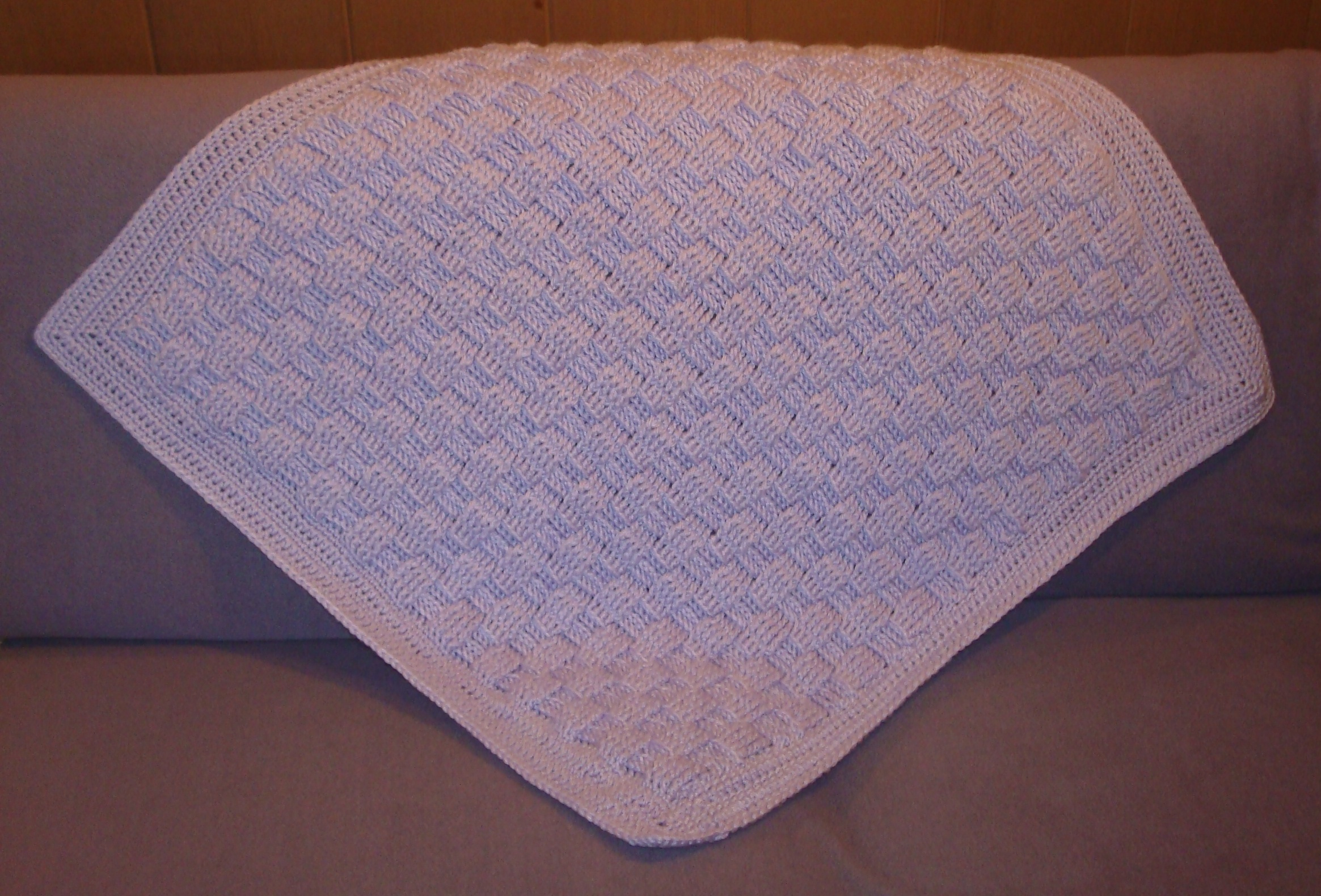 Crochet Weave Blanket Pattern Cousin Crystals Crocheted Basket Weave Ba Blanket Yarn Over