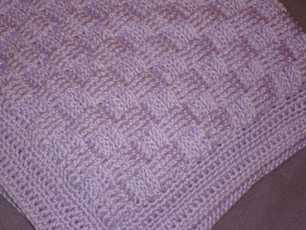 Crochet Weave Blanket Pattern Cousin Crystals Crocheted Basket Weave Ba Blanket Yarn Over