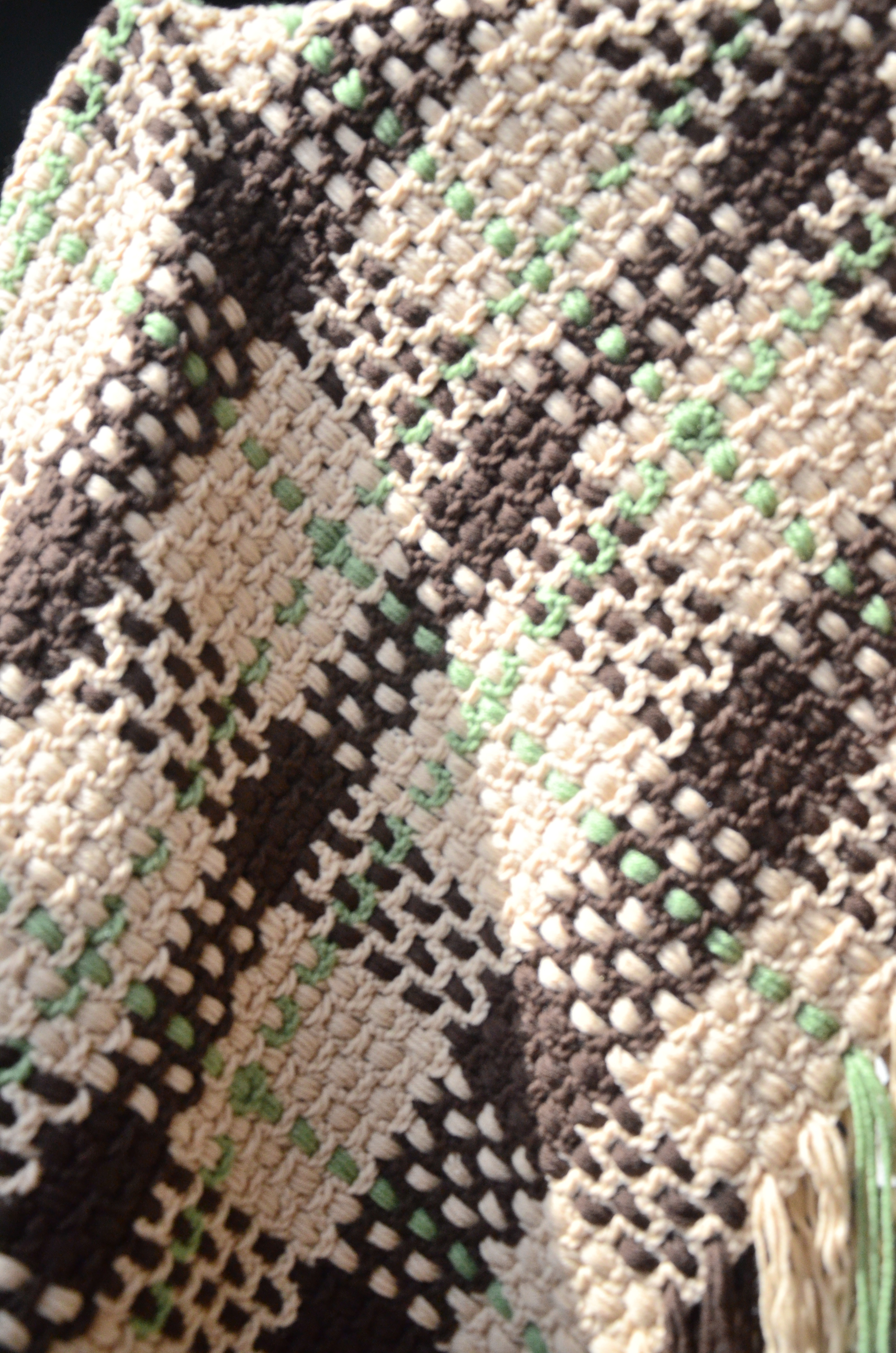 Crochet Weave Blanket Pattern Plaid Crochet Weave Blanket