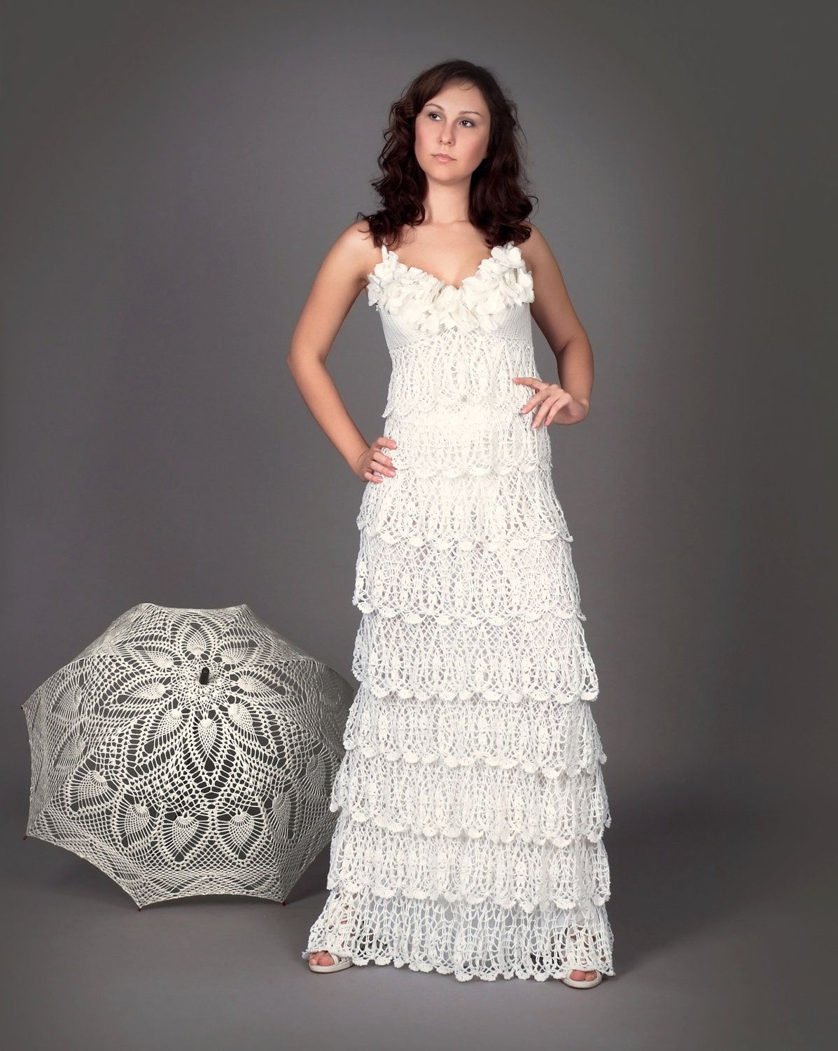 Crochet Wedding Dress Pattern Exclusive Crochet Wedding Dress With Ruffles The Finished Product