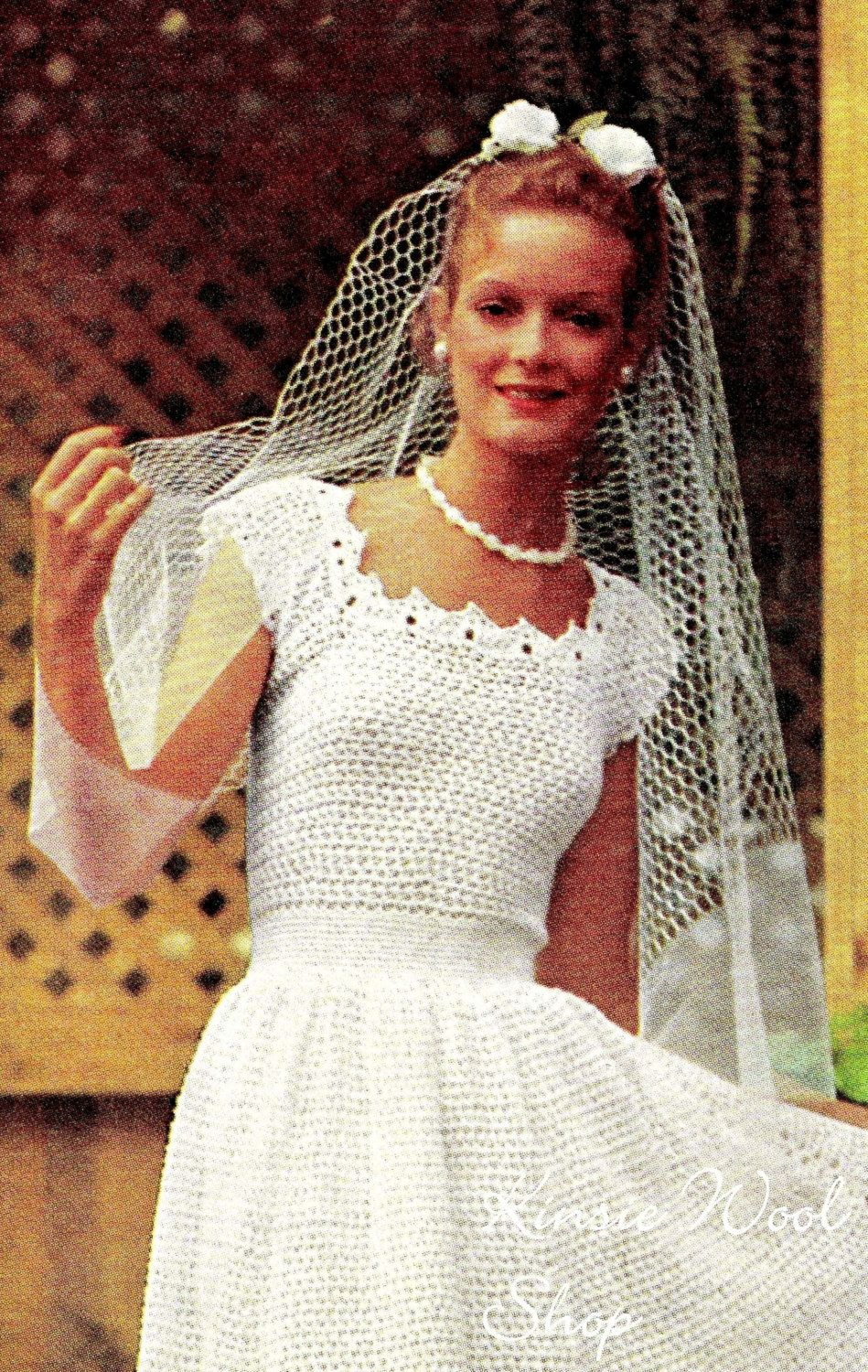 Crochet Wedding Dress Patterns Vintage Crochet Wedding Dress Jacket Pdf Pattern Wedding