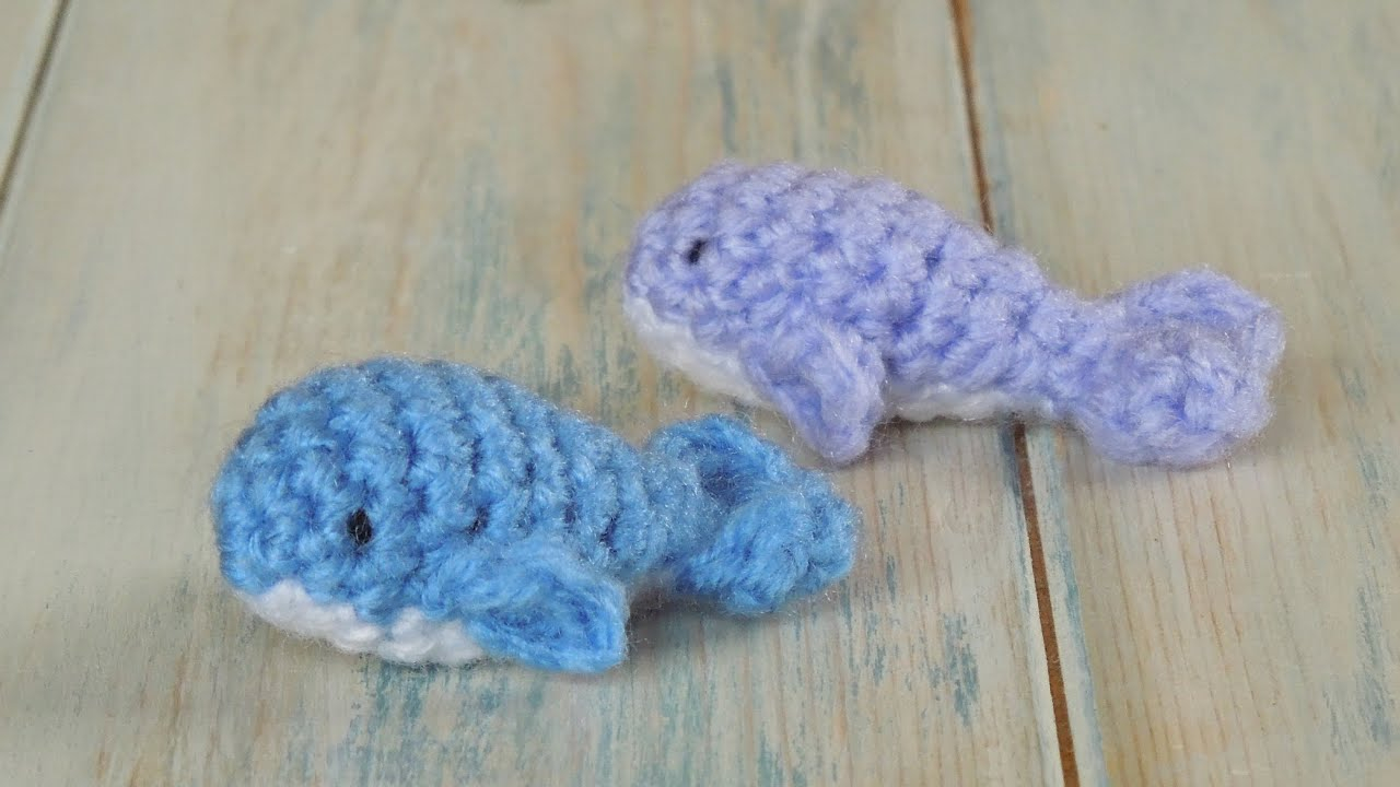 Crochet Whale Pattern Crochet How To Crochet A Mini Whale Fiddly Yarn Scrap Friday