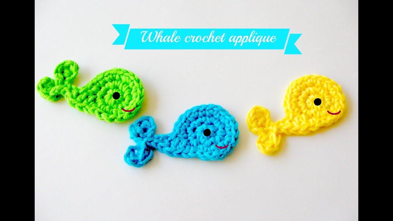 Crochet Whale Pattern Easy Crochet Whale Applique Tutorial Free Pattern Youtube