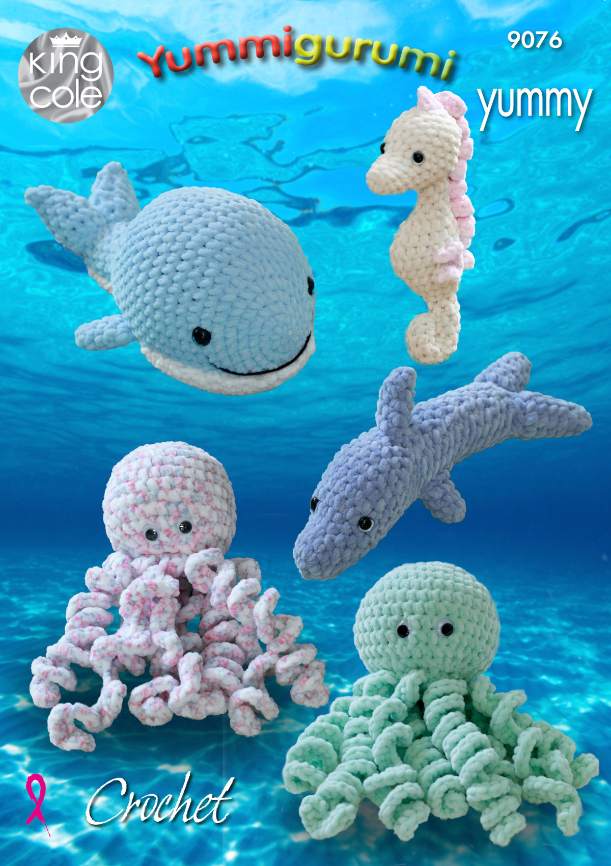 Crochet Whale Pattern King Cole Yummy Amigurumi Crochet Pattern Octopus Whale Seahorse