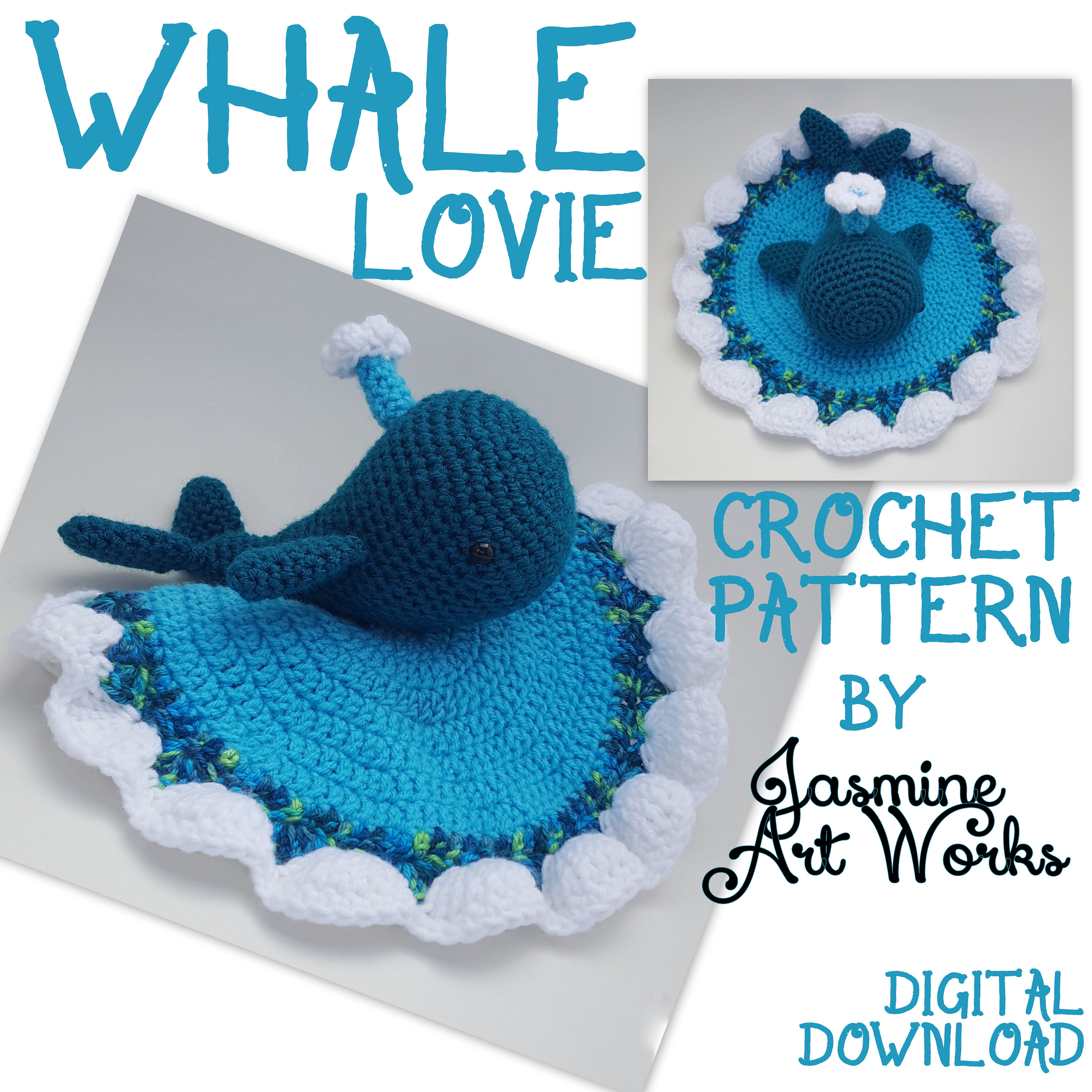 Crochet Whale Pattern Whale Lovie Crochet Pattern Etsy