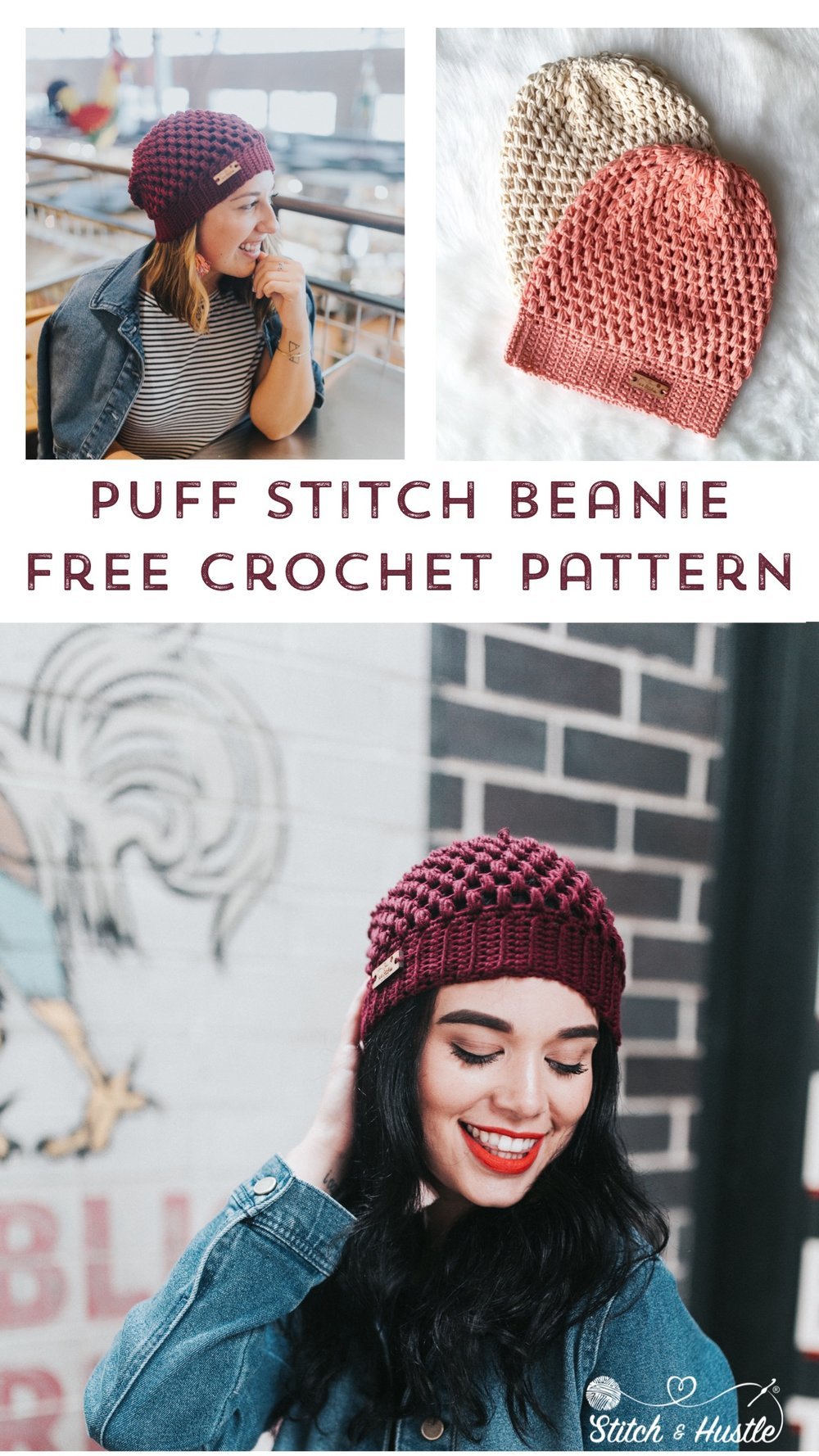 Crochet Winter Hat Free Pattern Helix Puff Stitch Hat Free Pattern Stitch Hustle