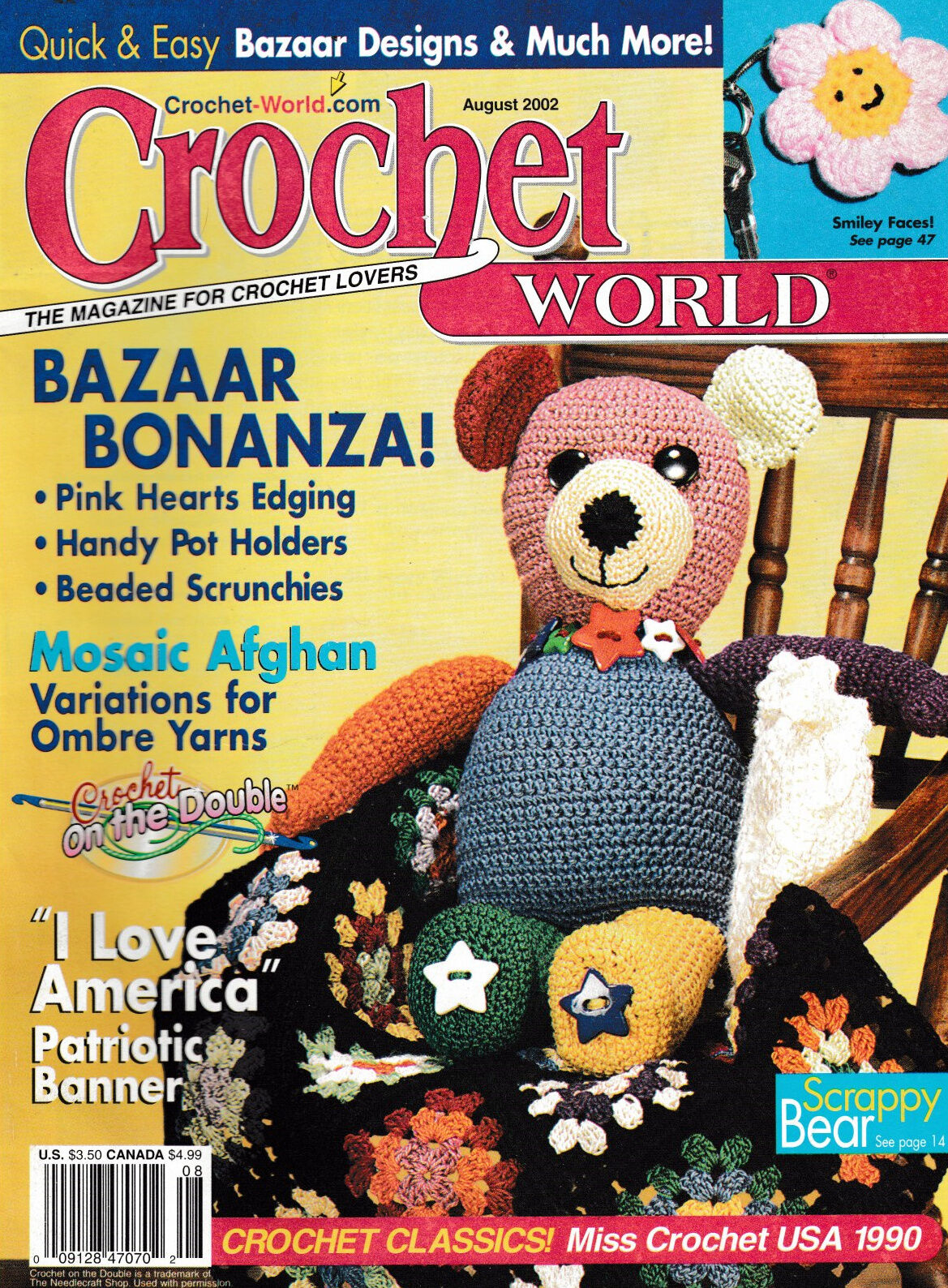 Crochet World Patterns Crochet World Magazine August 2002 Excellent Patterns