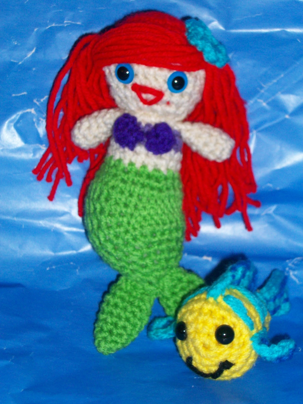 Crochet World Patterns My Crocheted World Little Mermaid And Flounder Free Crochet Patterns