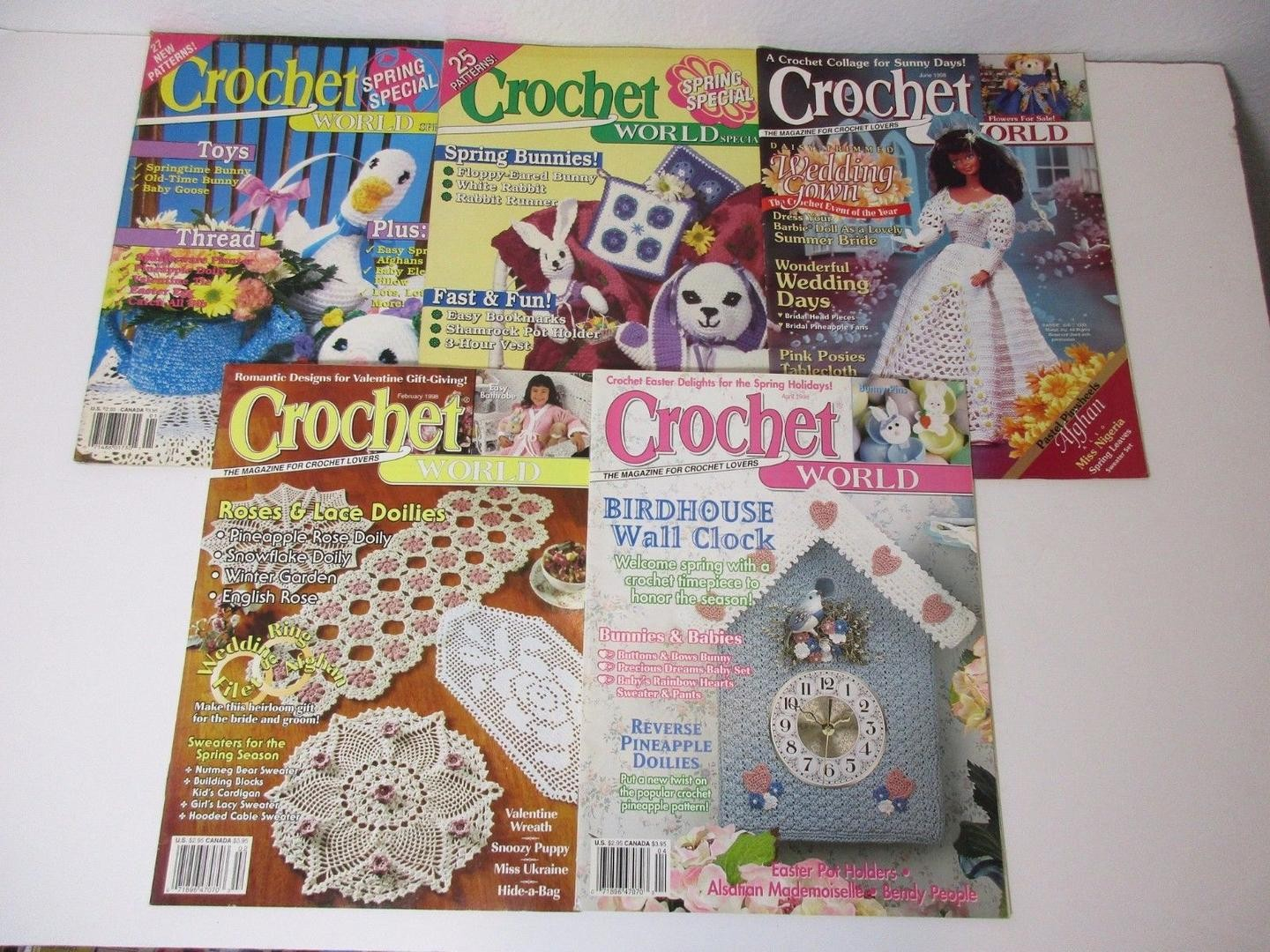 Crochet World Patterns Vintage Crochet World Magazine Lot Patterns Omnibook Decorative