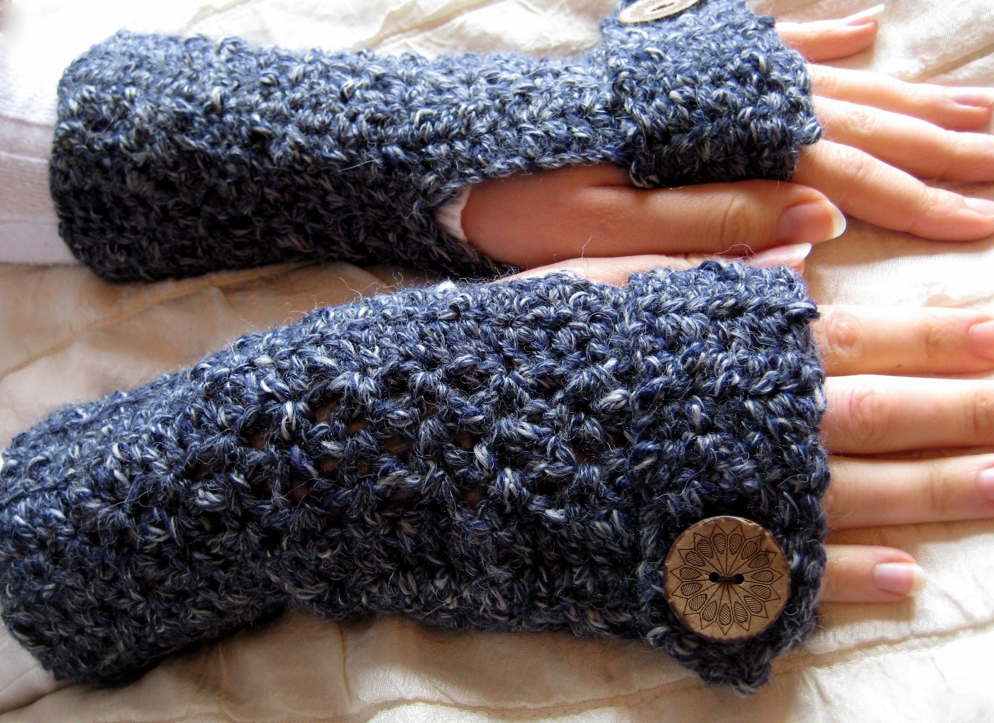 Crochet Wrist Warmers Free Pattern Easy Textured Fingerless Gloves Make My Day Creative