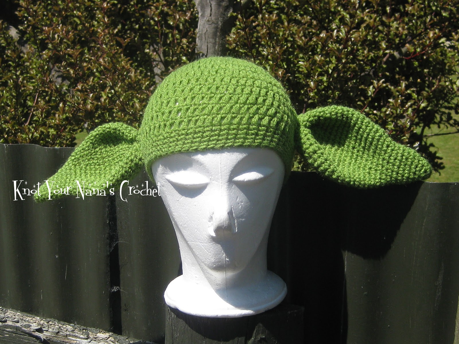 Crochet Yoda Hat Pattern Free Knot Your Nanas Crochet Crochet Yoda Hat