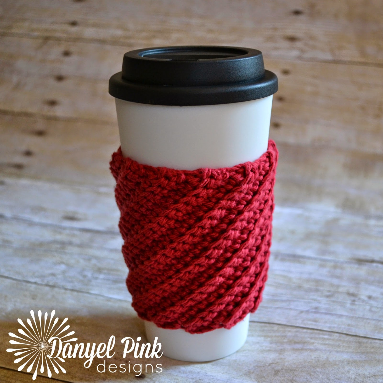 Cup Cosy Crochet Pattern Danyel Pink Designs Crochet Pattern Crooked Coffee Cozy