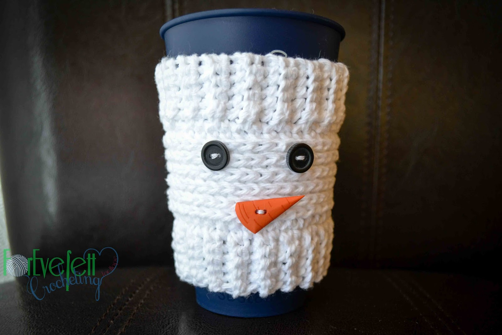 Cup Cosy Crochet Pattern Foreverettcrocheting Free Snowman Cup Cozy Crochet Pattern