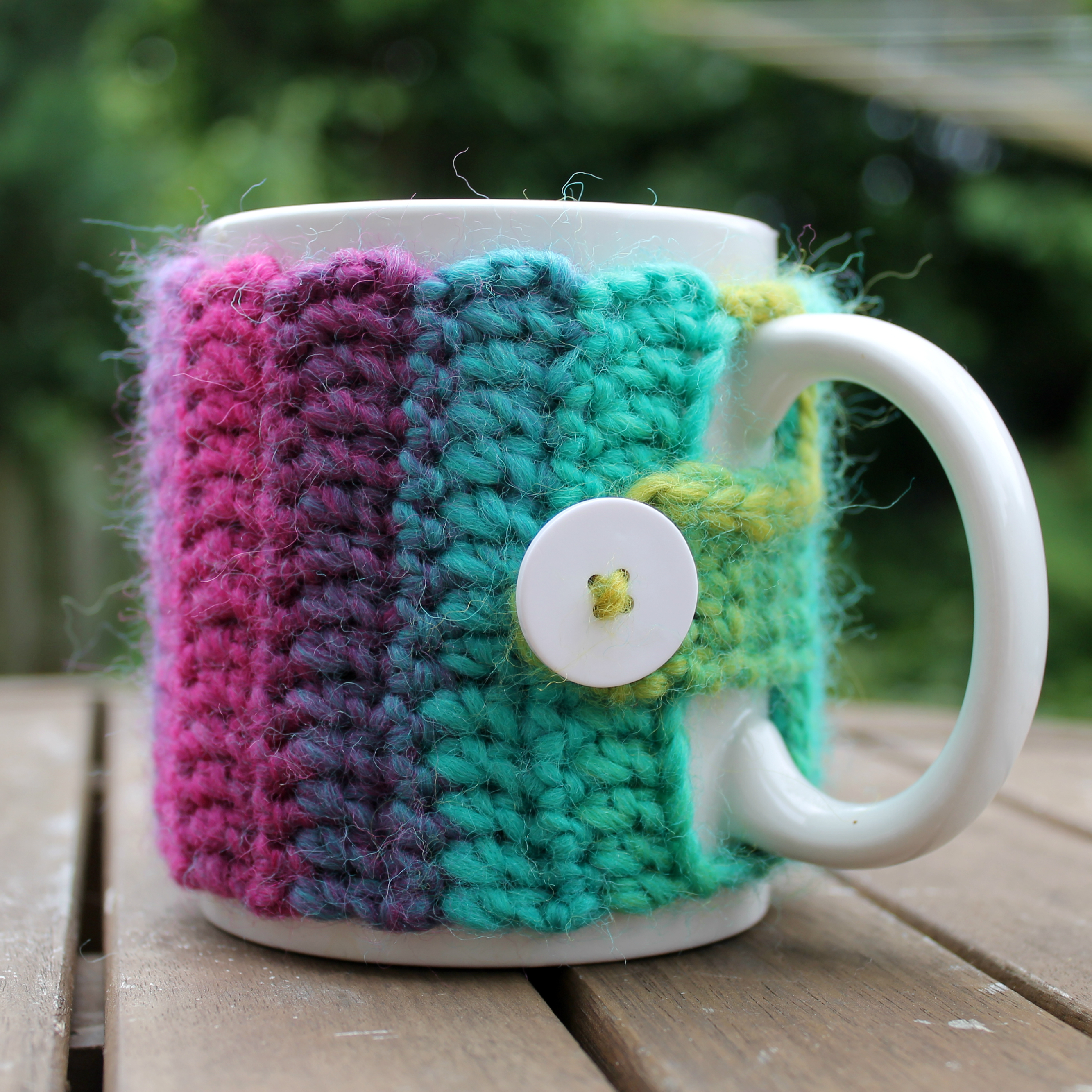 Cup Cosy Crochet Pattern Rainbow Cozy Missneriss