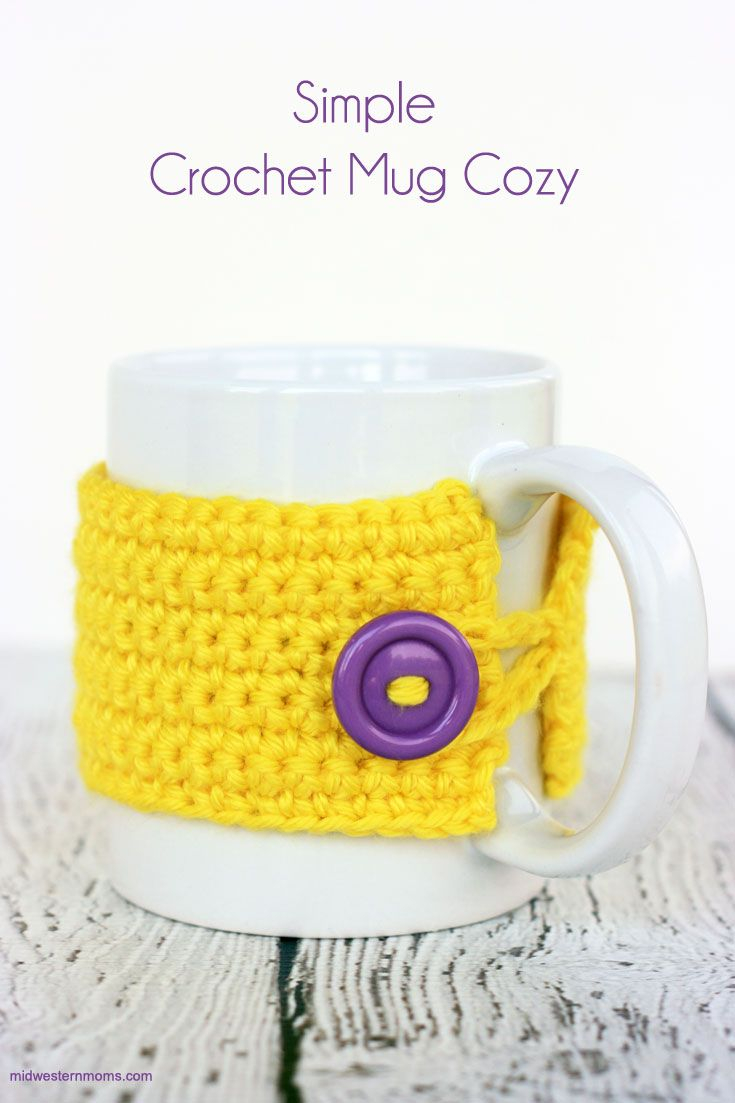 Cup Cosy Crochet Pattern Simple Crochet Mug Cozy Pattern Crochet Patterns Pinterest