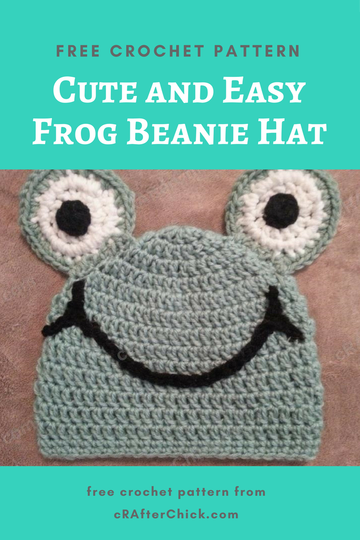 Cute Crochet Patterns Cute And Easy Frog Beanie Hat Crochet Pattern Crafterchick Free