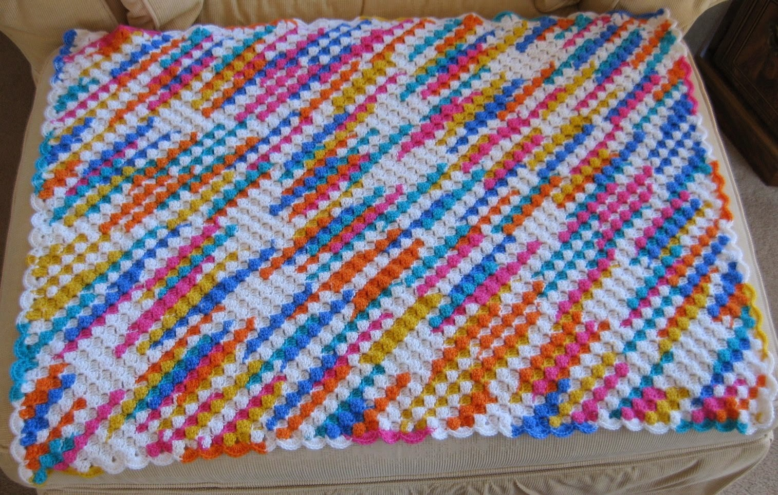 Diagonal Crochet Baby Blanket Pattern Diagonal Crochet Ba Afghan Pattern Dancox For Knit Blanket
