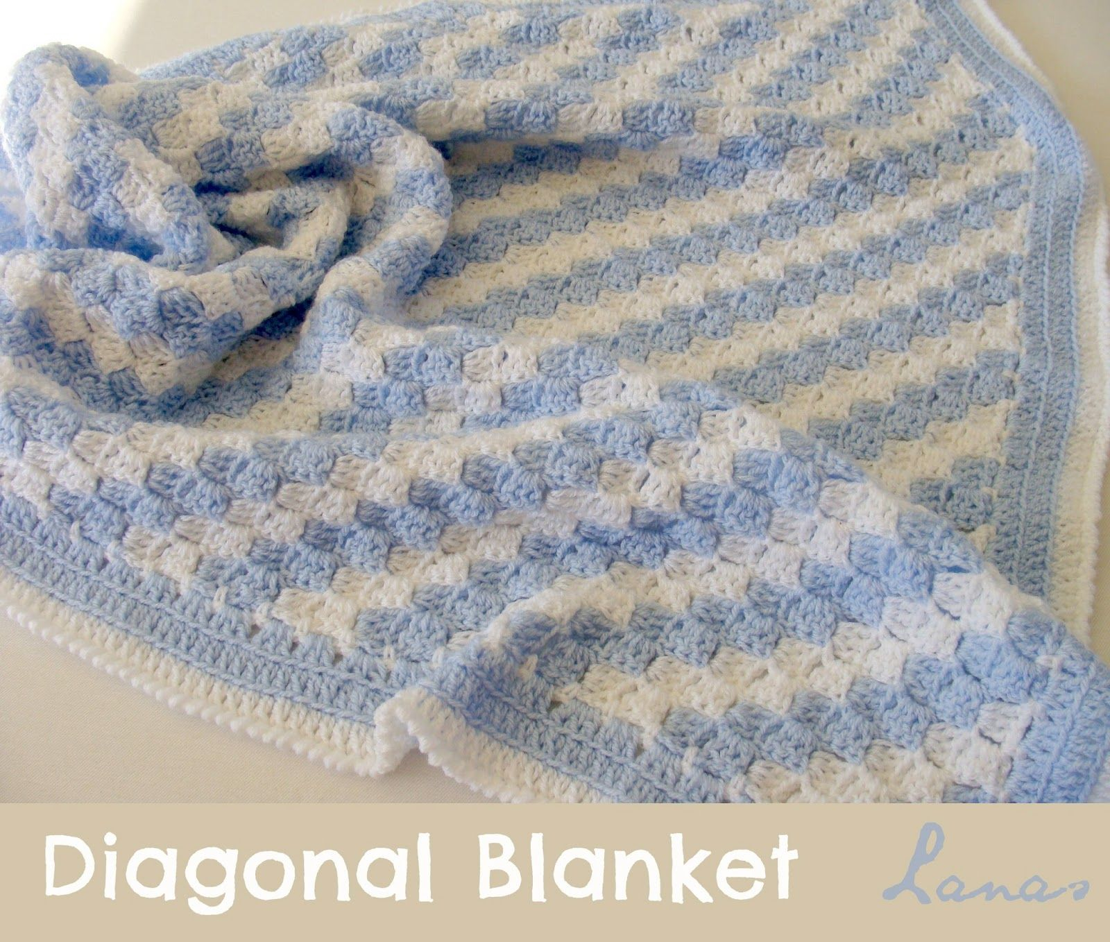 Diagonal Crochet Baby Blanket Pattern Lanas De Ana Diagonal Blanket Pattern Found In The Booklet Our