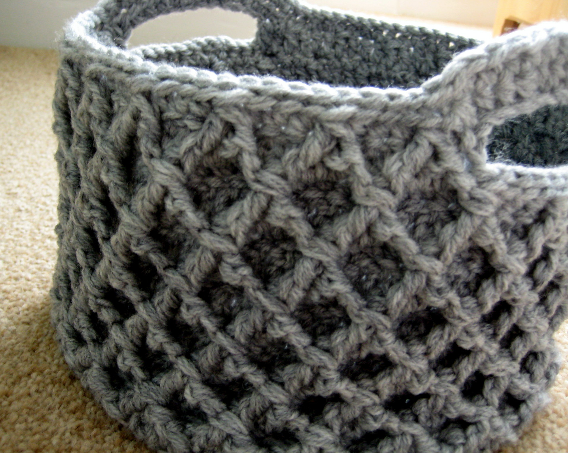Diamond Crochet Pattern Diamond Trellis Basket Make My Day Creative
