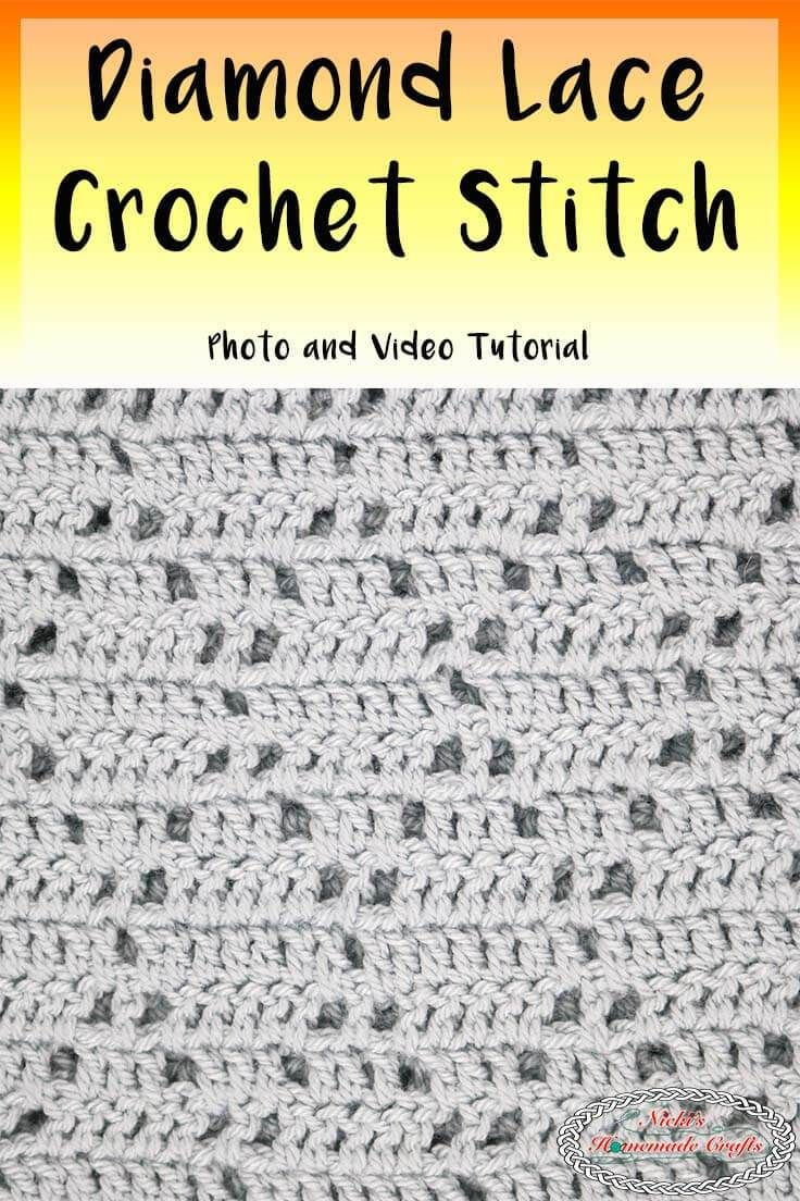 Diamond Crochet Pattern How To Crochet The Diamond Lace Stitch Pattern Detailed Tutorial