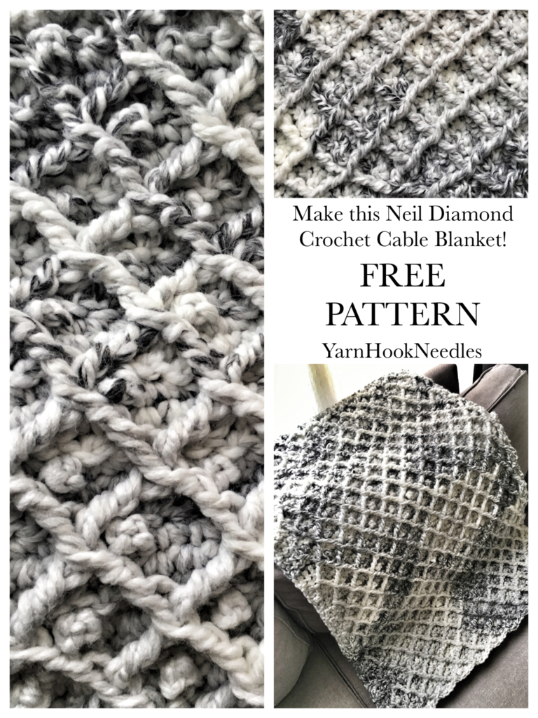 Diamond Crochet Pattern The Neil Diamond Crochet Cable Blanket With Free Pattern Free