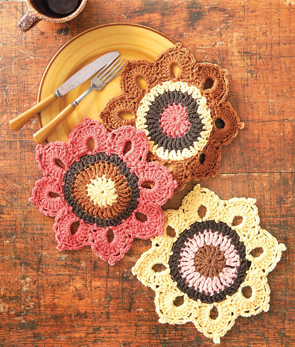 Dishcloth Crochet Patterns Free Woodsy Sunflower Dishcloth Pattern