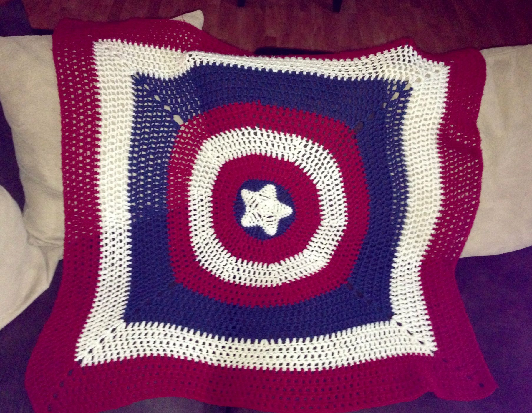 Doctor Who Crochet Blanket Pattern Captain America Crochet Blanket Stuff I Make Pinterest Crochet