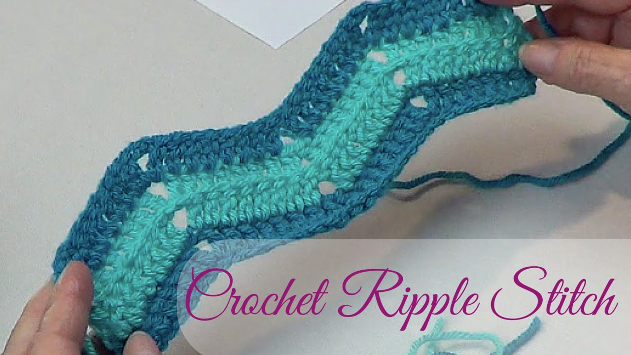 Double Crochet Chevron Pattern Crochet Ripple Or Chevron Stitch Youtube