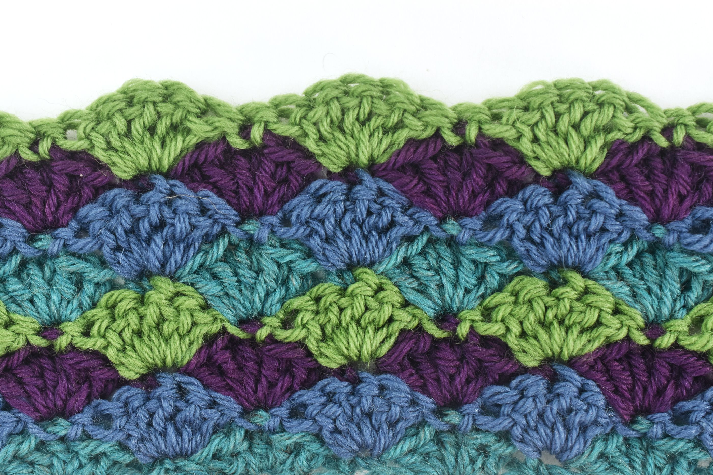 Double Crochet Chevron Pattern How To Crochet Shell Stitch