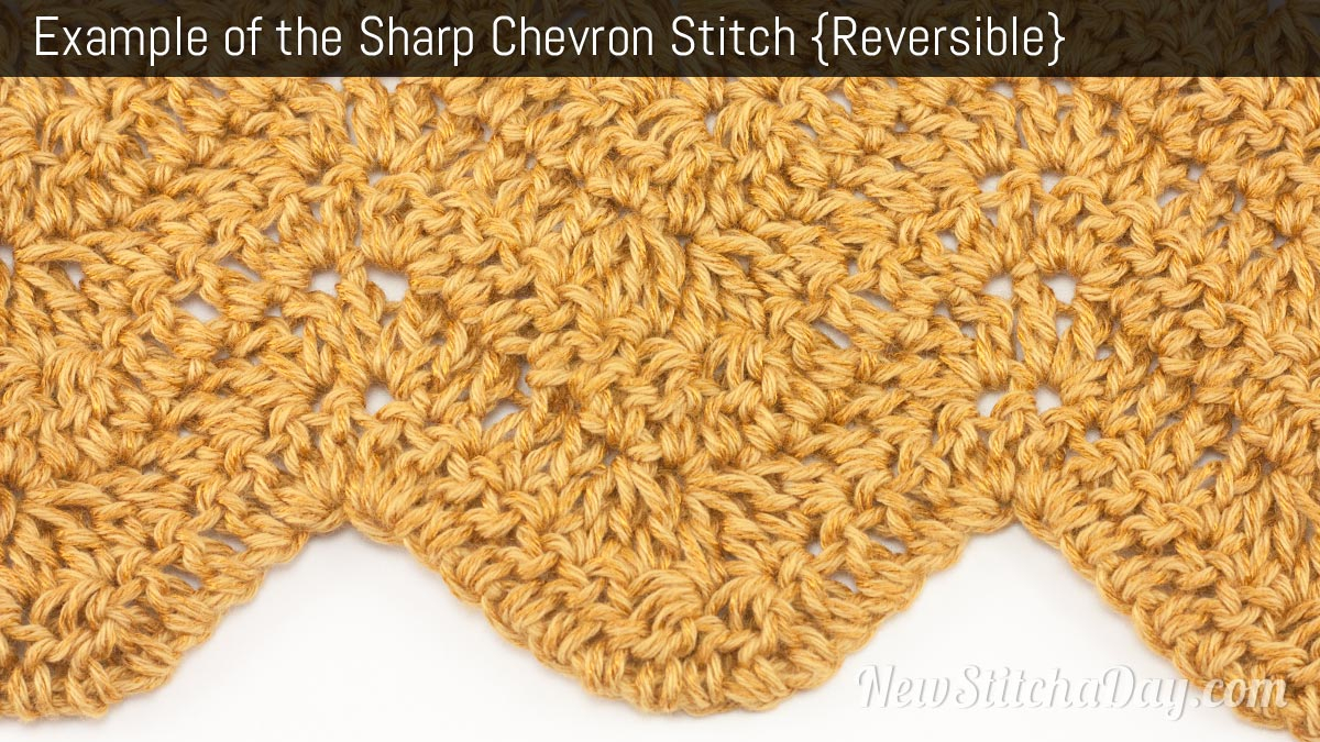 Double Crochet Chevron Pattern The Sharp Chevron Stitch Crochet Stitch 219 New Stitch A Day