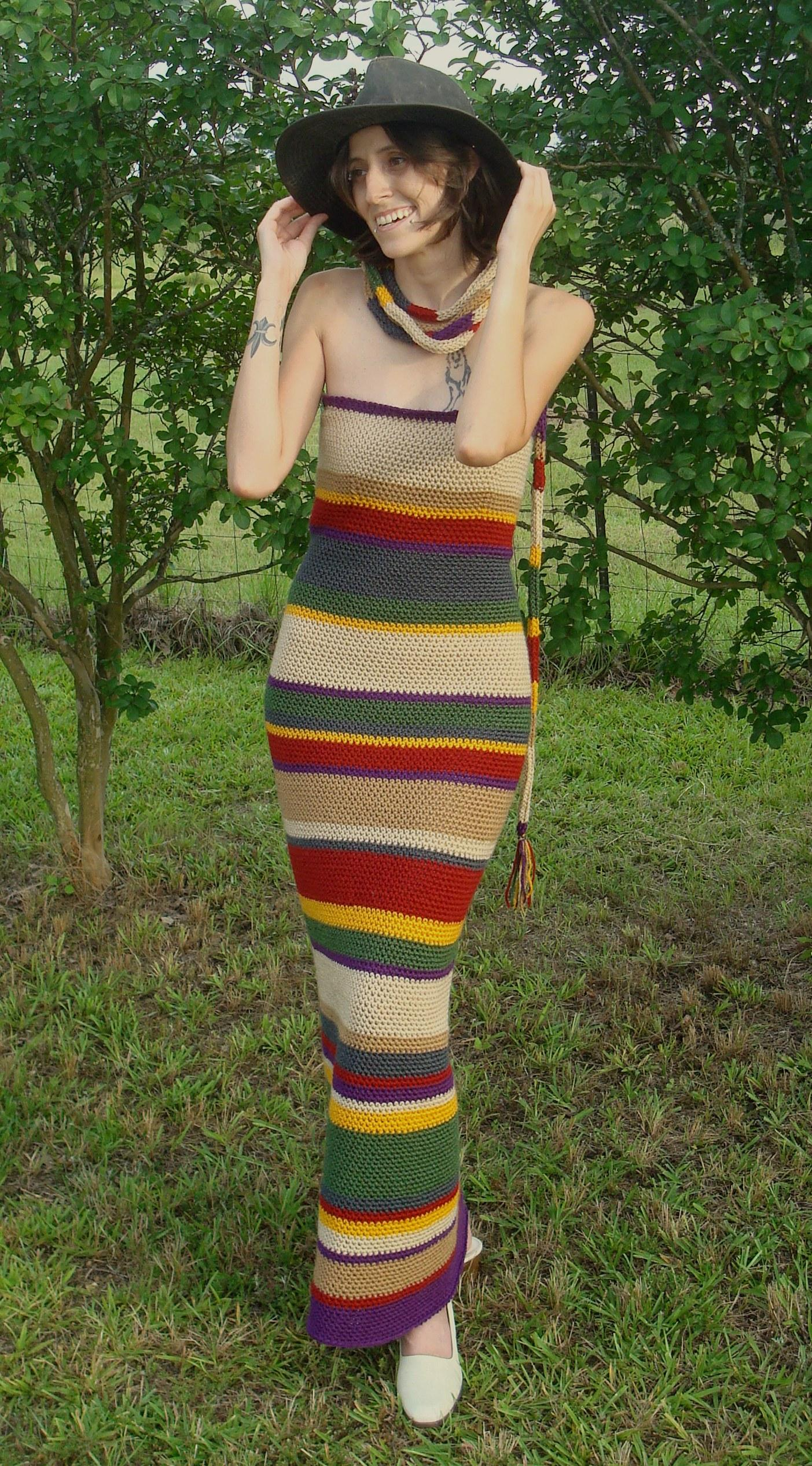 Dr Who Scarf Pattern Crochet Fourth Doctor Scarf Dress 1403 X 2532 Crosspost From Rimages