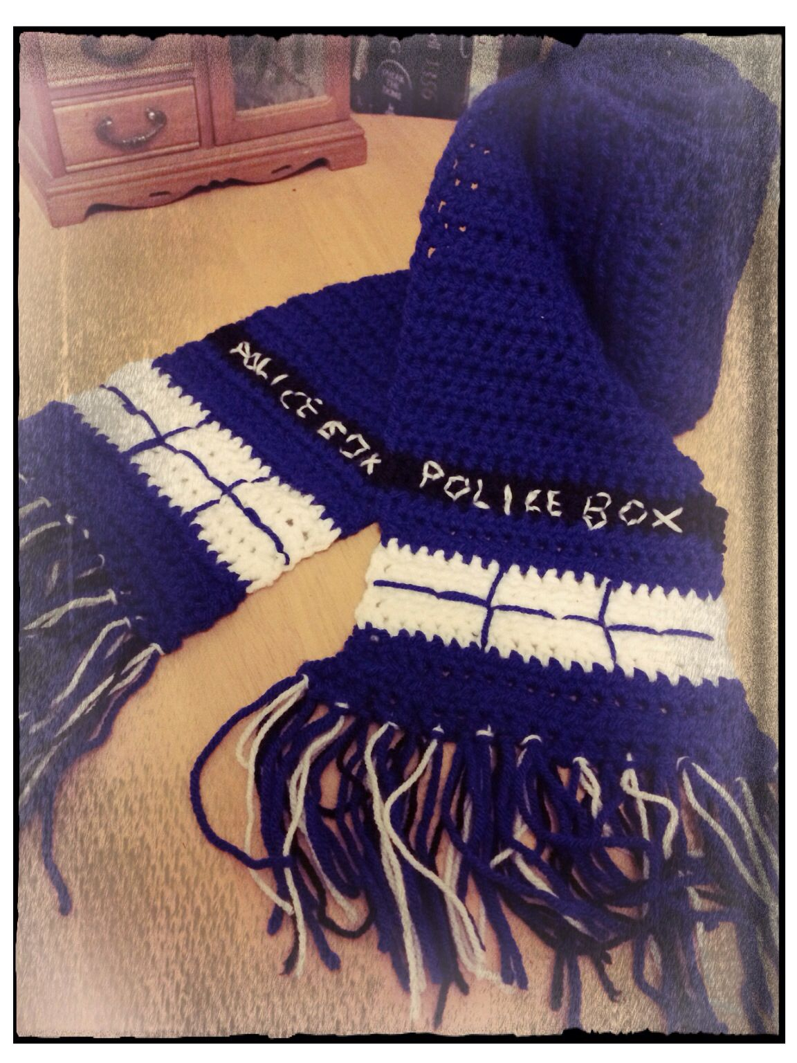 Dr Who Scarf Pattern Crochet Tardis Scarf Crochet Always Dr Who Good To Be A Whovian