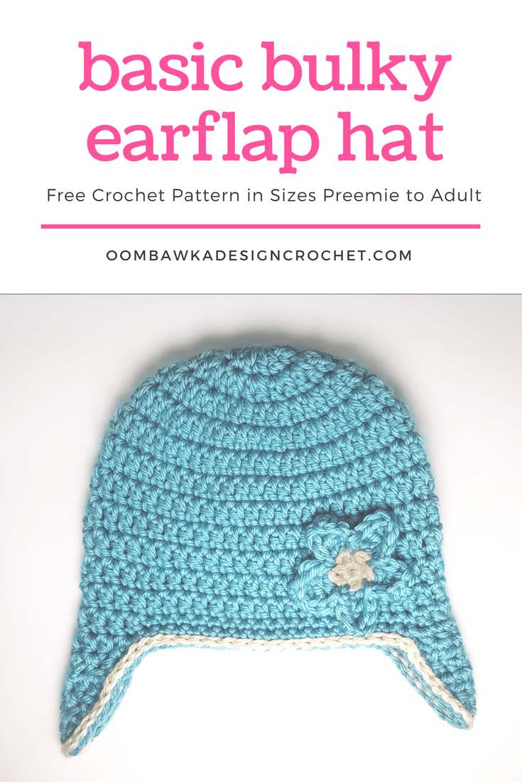 Earflap Hat Crochet Pattern Basic Bulky Ear Flap Hat Pattern Oombawka Design Crochet