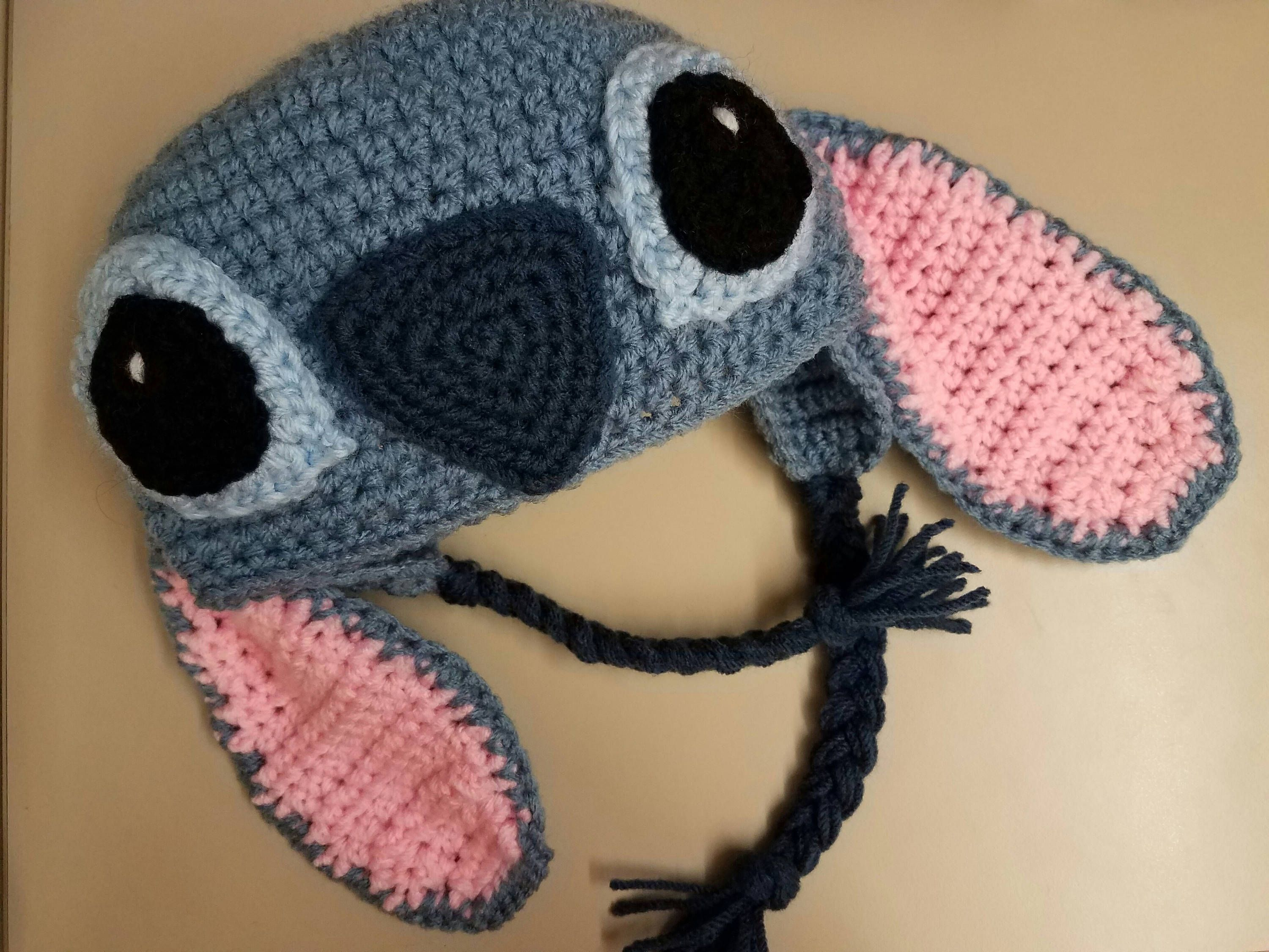 Earflap Hat Crochet Pattern Stitch Lilo And Stitch Crochet Earflap Hat Toque Banewborn