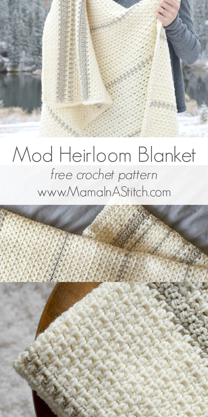 Easy Afghan Crochet Pattern Mod Heirloom Crochet Blanket Pattern Via Mamainastitch Free Crochet