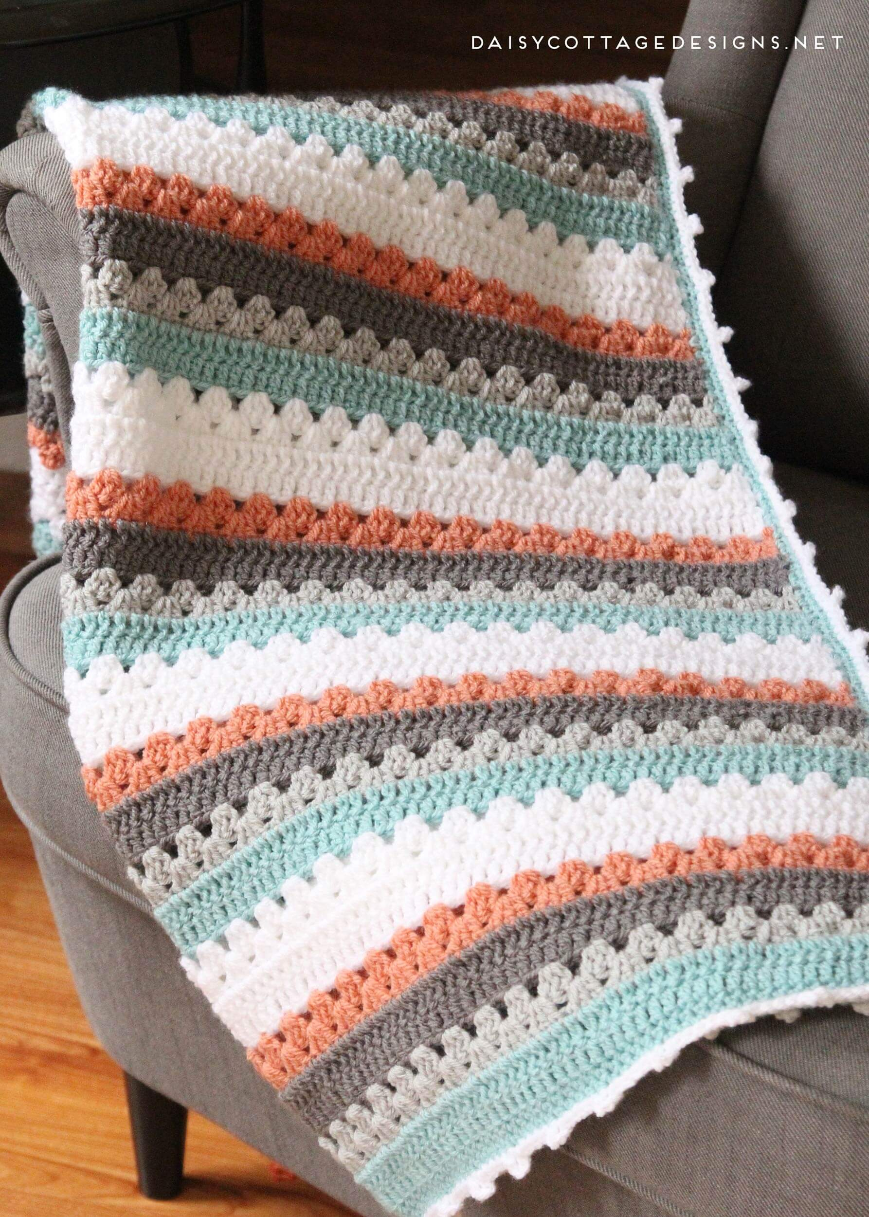 Easy Afghan Crochet Patterns Crochet Blanket Pattern A Quick Simple Pattern Daisy Cottage