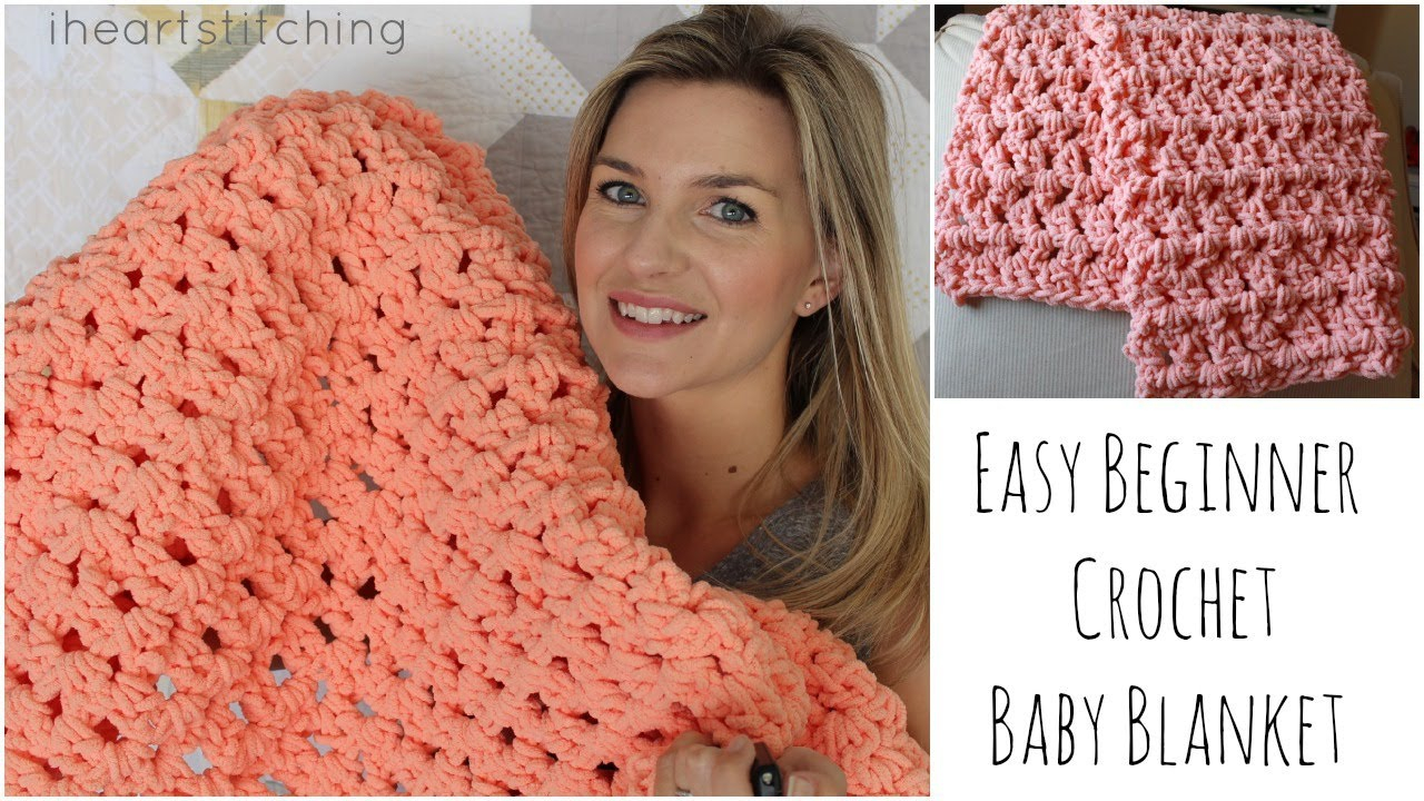 Easy Baby Blanket Crochet Patterns For Beginners Easy Beginner Crochet Ba Blanket Tutorial Youtube