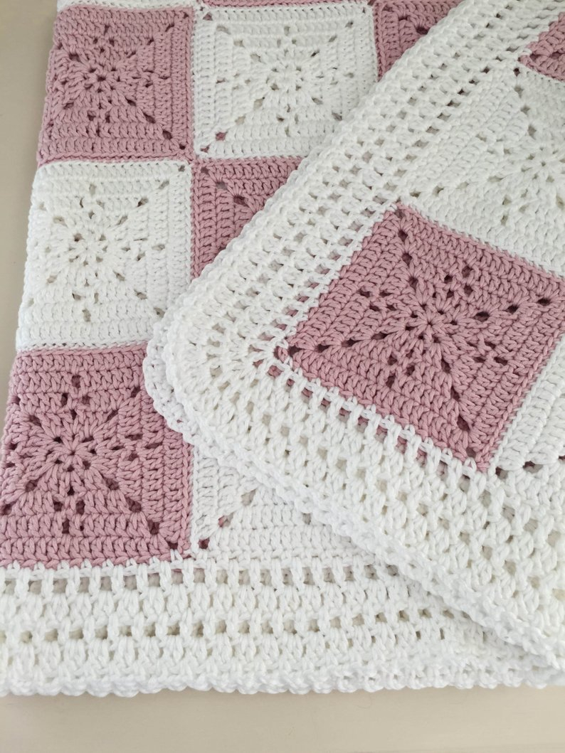 Easy Baby Crochet Blanket Pattern Crochet Blanket Pattern Arielles Square Ba Blanket Etsy