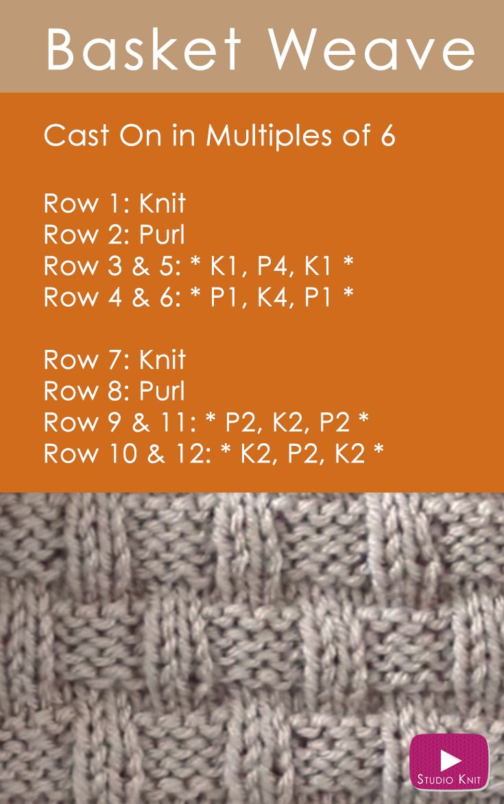 Easy Basket Weave Crochet Pattern How To Knit The Basket Weave Stitch Knitting Ideas Knitting