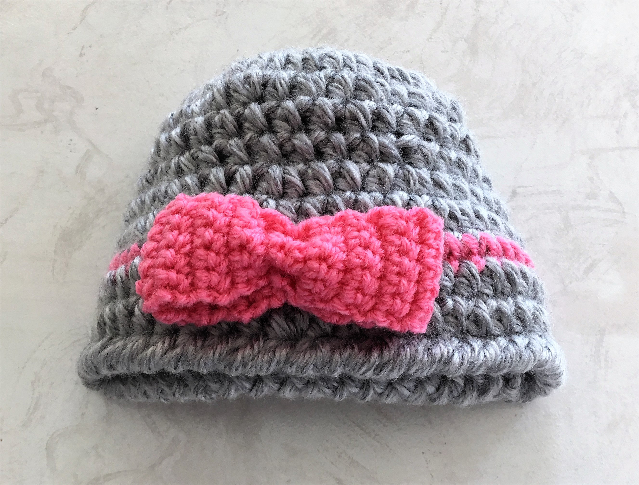 Easy Beginner Crochet Patterns Crochet Pattern Childs Winter Hat With Bow Easy Beginner Etsy
