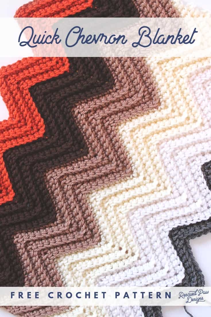 Easy Chevron Crochet Pattern Chevron Crochet Blanket Pattern Rescued Paw Designs