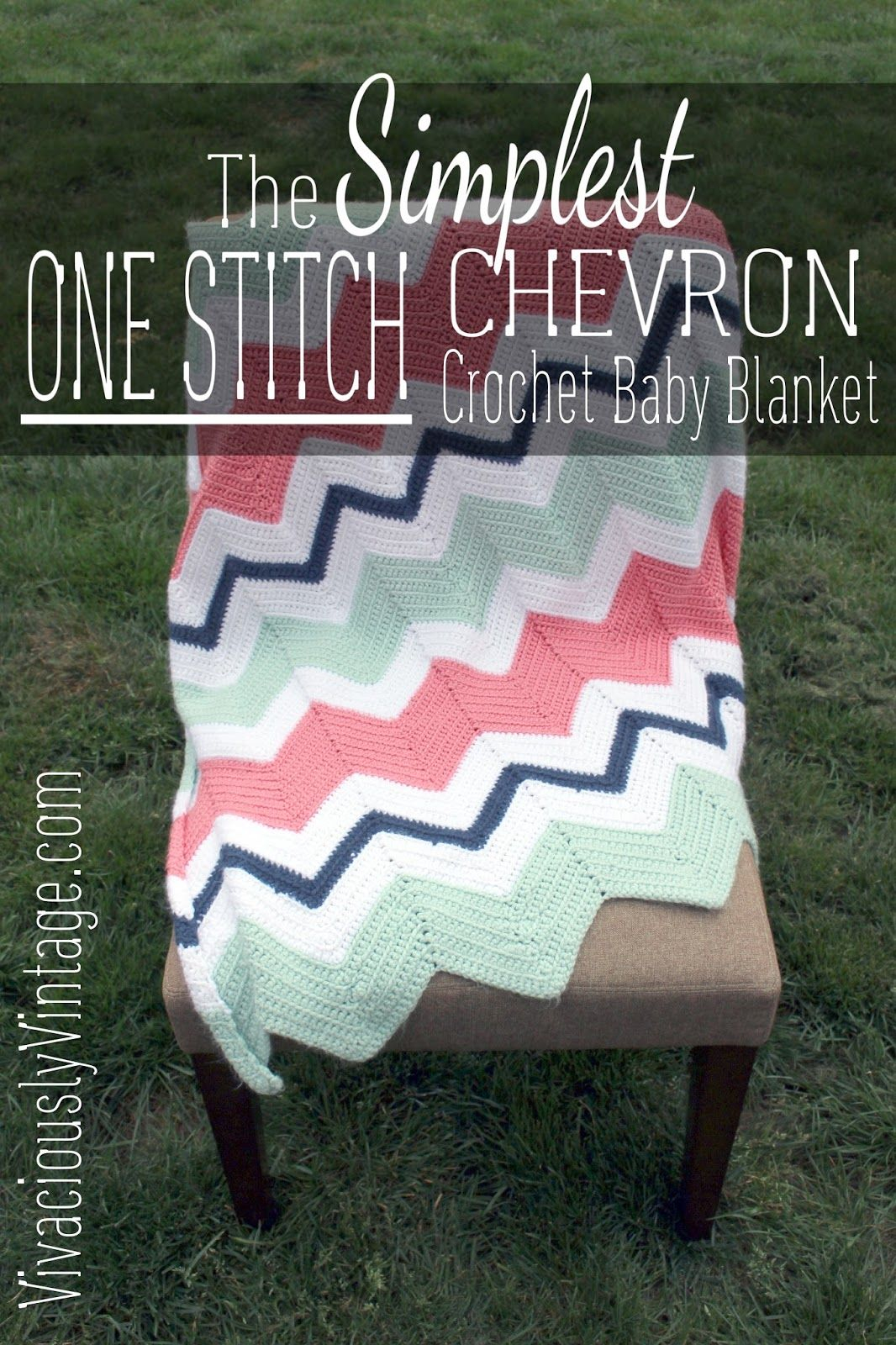 Easy Chevron Crochet Pattern Easy Beginner Chevron Crochet Ba Blanket Only One Stitch To Learn