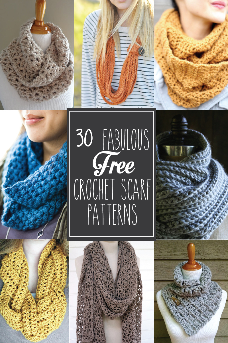 Easy Cowl Neck Scarf Crochet Pattern 30 Fabulous And Free Crochet Scarf Patterns